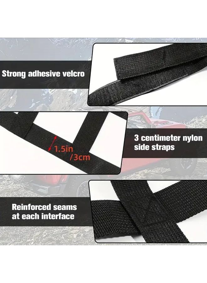 Mesh Cargo Net Hammock Roof Top Storage Bag for Jeep 1987-2024 Black - Image 5
