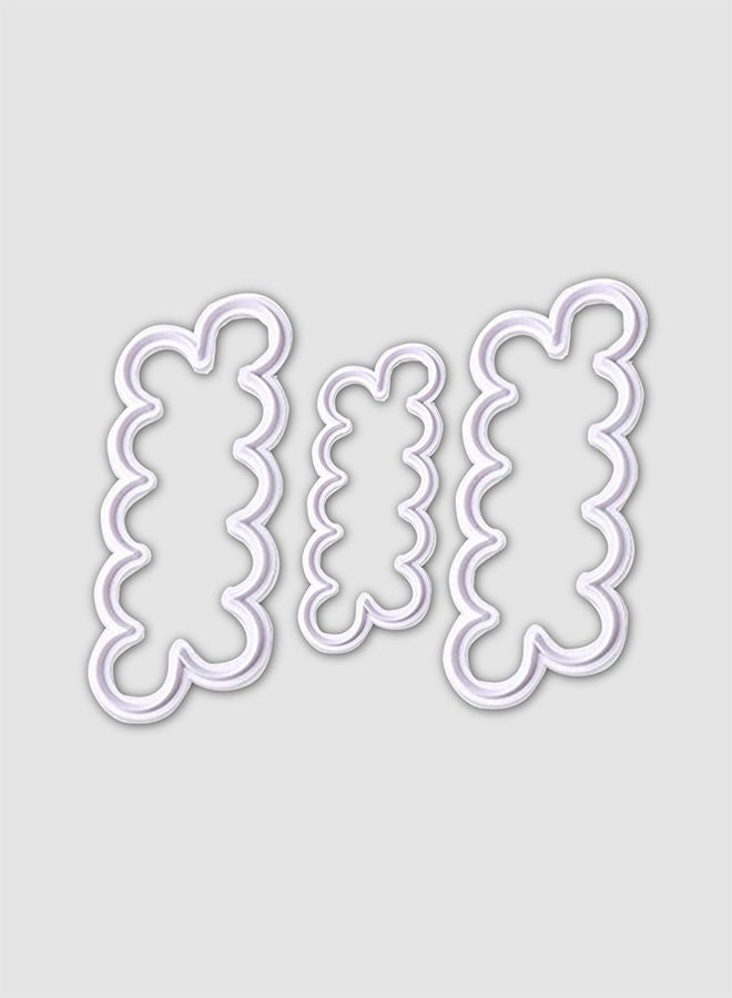 نيبمينينت أداة تقطيع قوالب كيك الفوندان وتزيينها بتصميم زهرة ثلاثية الأبعاد من إكسسوارات تزيين الكعك أبيض - Image 1