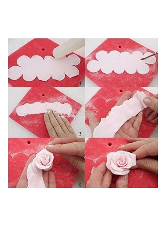 نيبمينينت أداة تقطيع قوالب كيك الفوندان وتزيينها بتصميم زهرة ثلاثية الأبعاد من إكسسوارات تزيين الكعك أبيض - Image 3