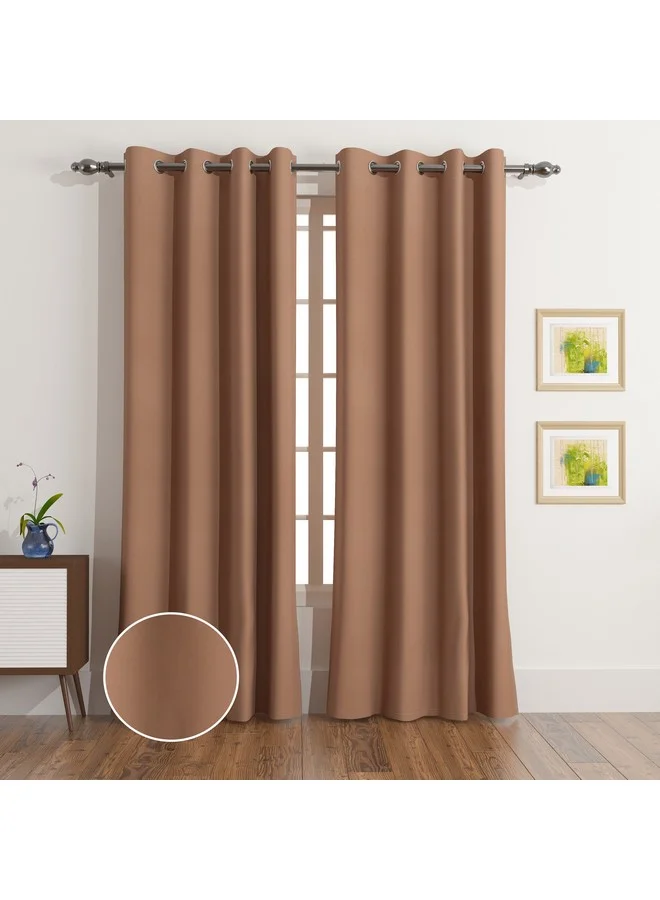 هوم بوكس طقم ستائر تعتيم Uni أسود 4 قطع 140 × 300 سم
