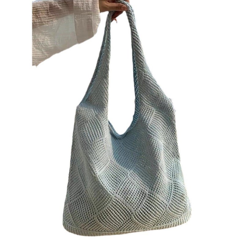 Knitted Tote Shoulder Bag for Women - Image 3