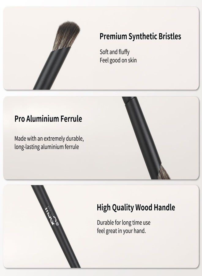 ام اس كيو فرشاة خافي العيوب MSQ ذات رأس مائل، فرشاة مكياج خافي العيوب، فرشاة صغيرة بزاوية للعين، فرشاة تحديد الأنف، فرش مكياج صغيرة لكريم الأساس، خافي العيوب، البودرة، والمكياج السائل (أسود) - Image 5