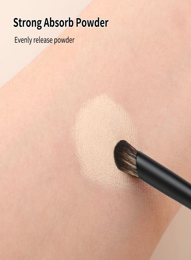 ام اس كيو فرشاة خافي العيوب MSQ ذات رأس مائل، فرشاة مكياج خافي العيوب، فرشاة صغيرة بزاوية للعين، فرشاة تحديد الأنف، فرش مكياج صغيرة لكريم الأساس، خافي العيوب، البودرة، والمكياج السائل (أسود) - Image 2