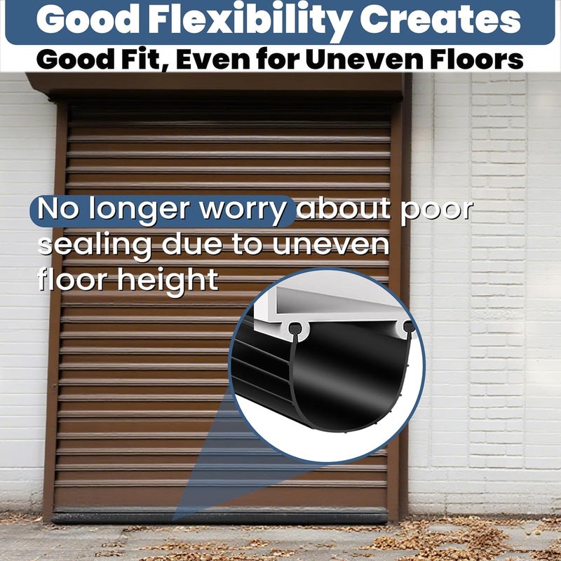 Ulreon 16FT Replacement Garage Door Bottom Seal 154448 Vinyl Weather Stripping for Wayne Dalton Garage 8000/9000 Series Steel/Thermaguard/Foamcore Style/Overhead Doors 5/32 in Bead Ends 3 Inch Width - Image 5