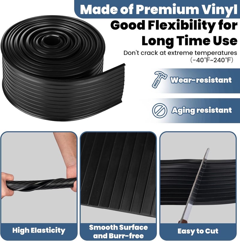 Ulreon 16FT Replacement Garage Door Bottom Seal 154448 Vinyl Weather Stripping for Wayne Dalton Garage 8000/9000 Series Steel/Thermaguard/Foamcore Style/Overhead Doors 5/32 in Bead Ends 3 Inch Width - Image 4
