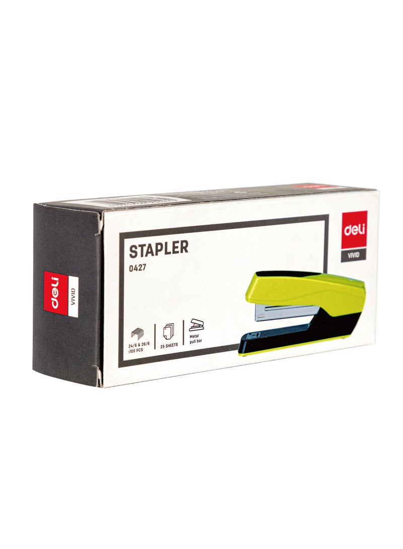 Deli E0427 Stapler 1 piece, 25 Sheets Capacity Compatible with 24/6 and 26/6 Staples White/Blue/Green – For Office Use - Image 4