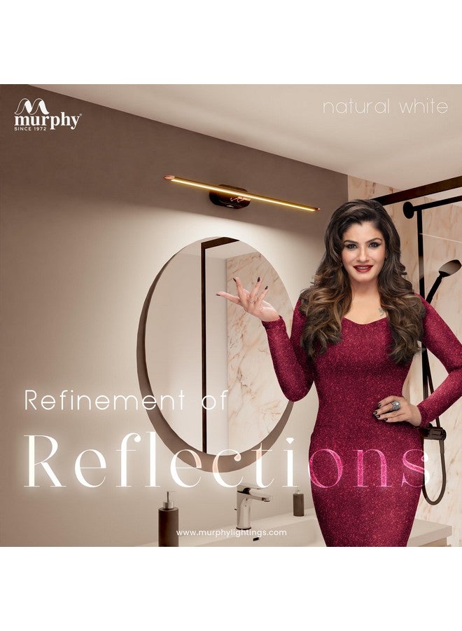 Murphy 6W 3-in-1 Color Chnaging Black Rose Gold Finish LED Mirror Picture Wall Light,Bathroom Vanity Led Mirror Light with 2 Year Warranty (Cool White/Warm White/Natural White)-Pack of 2 - Image 3