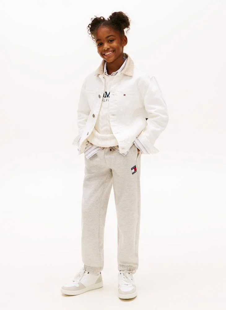 تومي هيلفيغر سروال رياضي قطني للأطفال بخصر مطاطي