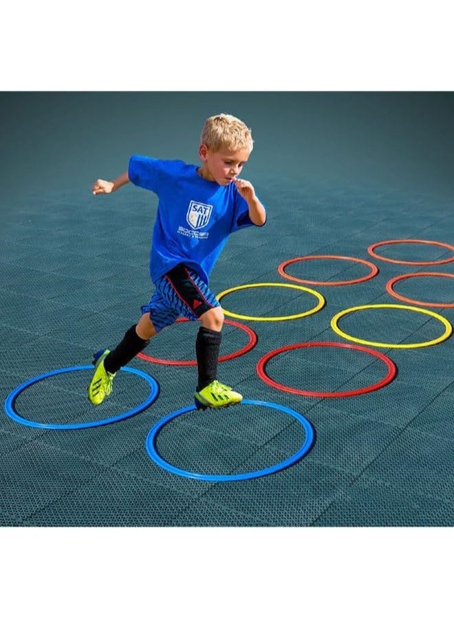 هومستر 12 قطعة كرة القدم سرعة المرونة 40 سم حلقات التدريب ، مع حقيبة حمل للممارسة ، ألعاب في الهواء الطلق - Image 5