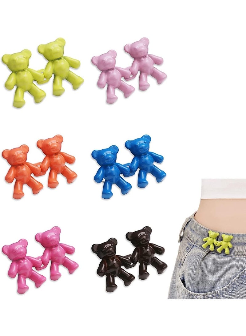 6 حزم من دبابيس أزرار الجينز، مشد خصر قابل للتعديل بدون خياطة، أزرار جينز قابلة للفصل لتصليح التنانير النسائية والسراويل والأزياء - Image 1