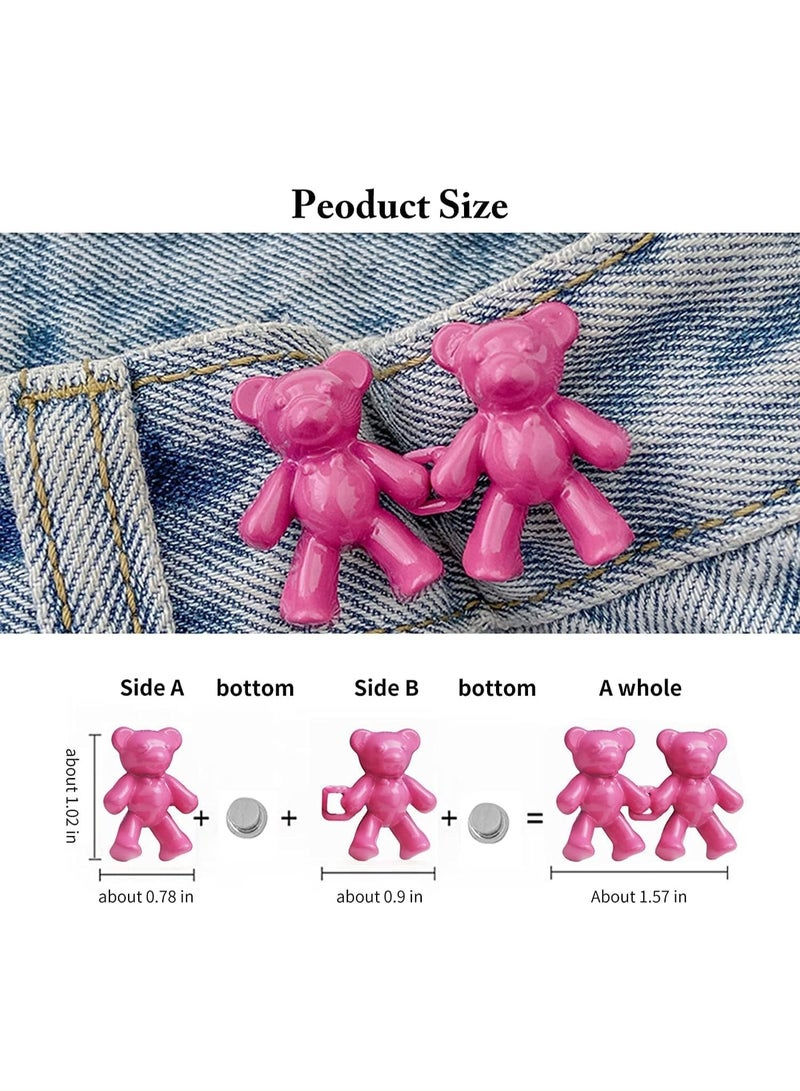 6 حزم من دبابيس أزرار الجينز، مشد خصر قابل للتعديل بدون خياطة، أزرار جينز قابلة للفصل لتصليح التنانير النسائية والسراويل والأزياء - Image 2