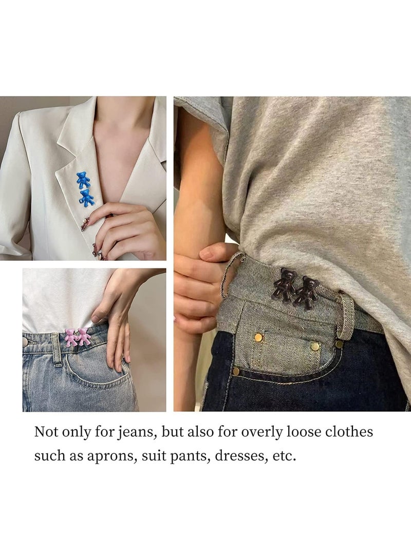 6 حزم من دبابيس أزرار الجينز، مشد خصر قابل للتعديل بدون خياطة، أزرار جينز قابلة للفصل لتصليح التنانير النسائية والسراويل والأزياء - Image 5