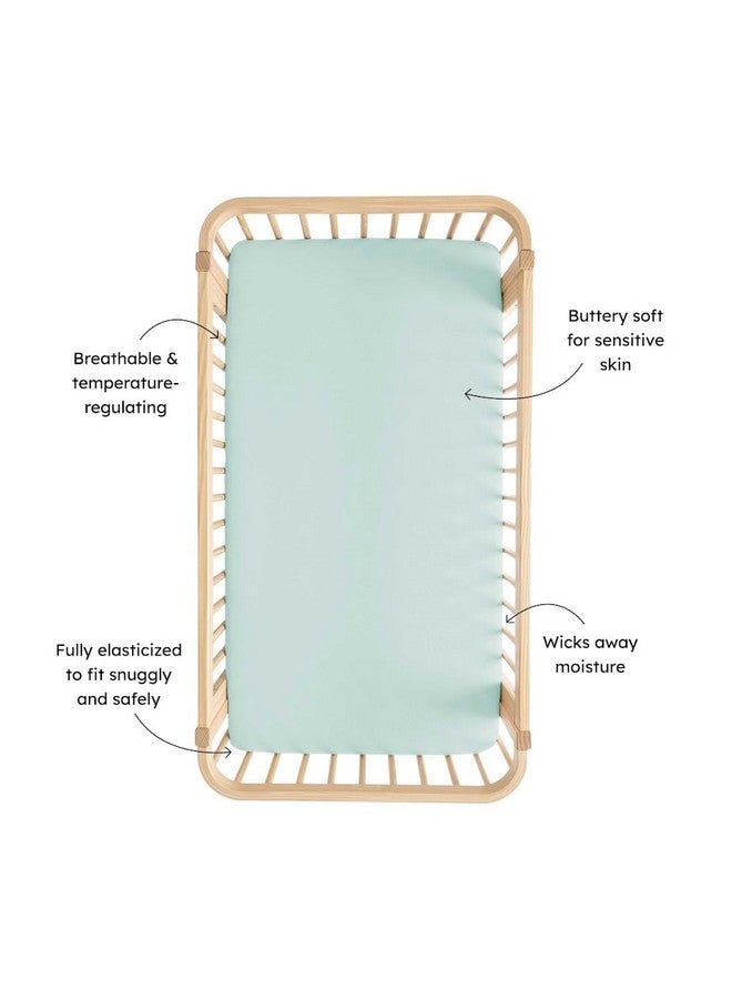 Kyte Baby Soft Crib Sheet - Standard Fitted Crib Sheet Made with Rayon from Bamboo, Ultra-Gentle and Breathable (Sage) - Image 2