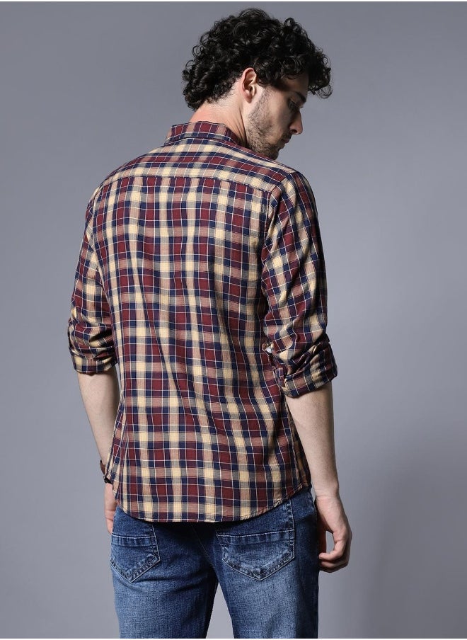 HIGH STAR - Men Maroon Shirts - Image 1