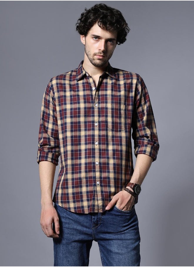 HIGH STAR - Men Maroon Shirts - Image 1
