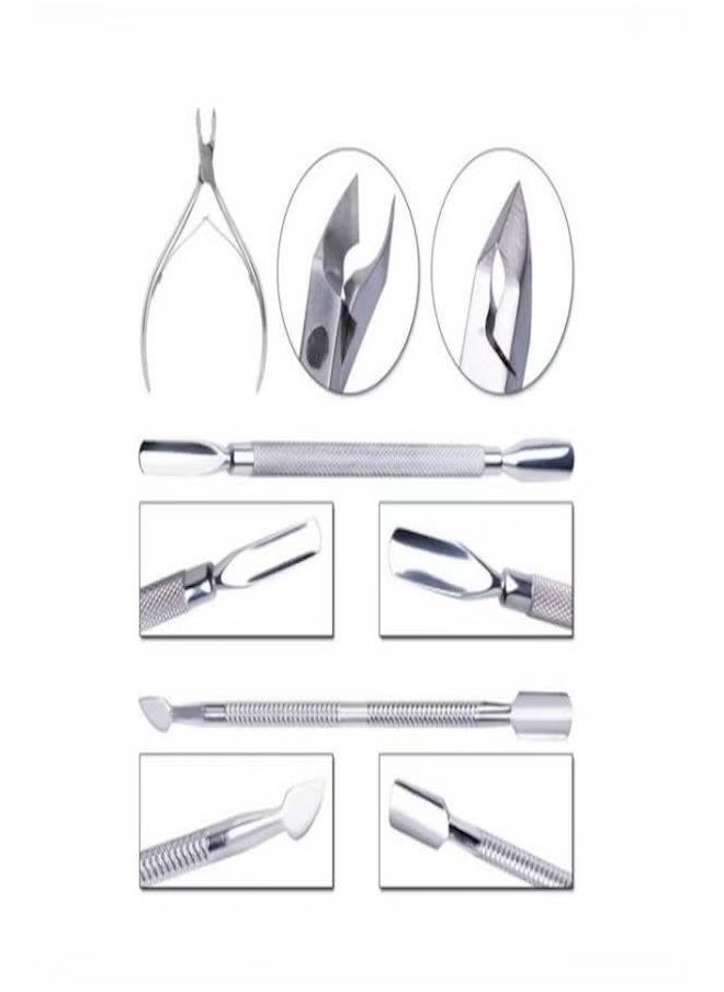 ORiTi Manicure And Pedicure Tools Cuticle Nippers Silver  - Image 5