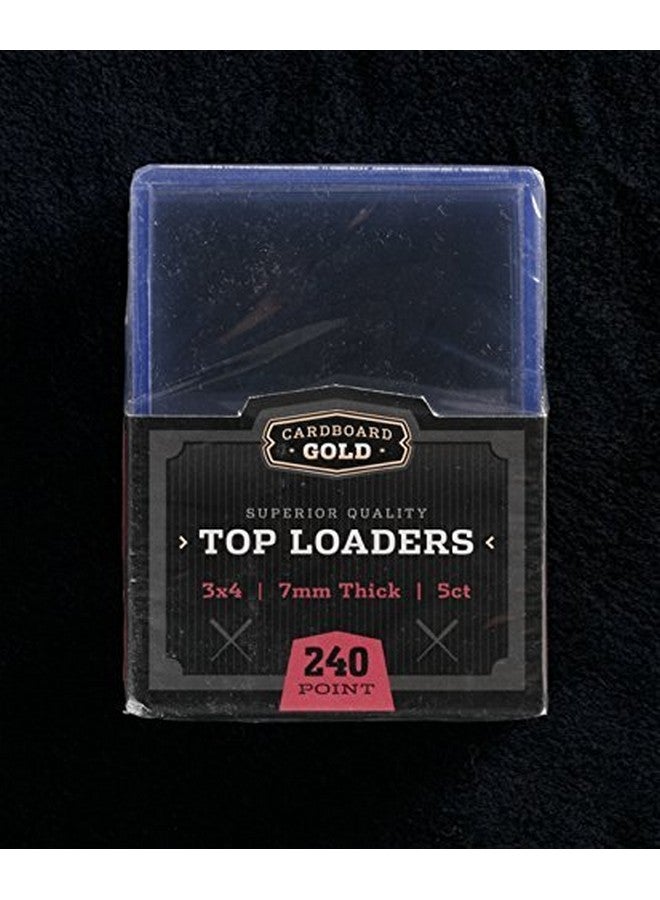 Cardboard Gold 1x 5ct CBG 240 pt 7mm Cardboard Gold 3" x 4" PRO Toploaders Keeps Thicker & Jersey Cards Ultra Protected