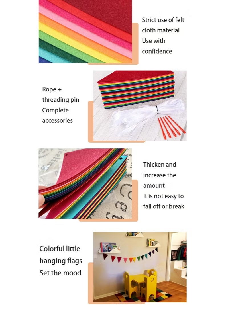 Amscan 2-PCS Colorful Triangle Banners for Children’s Day, Anniversary, and Party Decorations, Perfect for Birthdays, Festivals, Outdoor Events, and Family Gatherings,Birthday parties，School decoration - Image 3