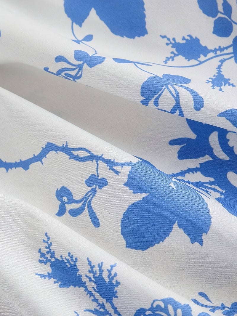 Women's Floral Print Spaghetti Strap Homecoming Dress Summer Sunday Skirt Spring\u002FSummer Wear - Image 5