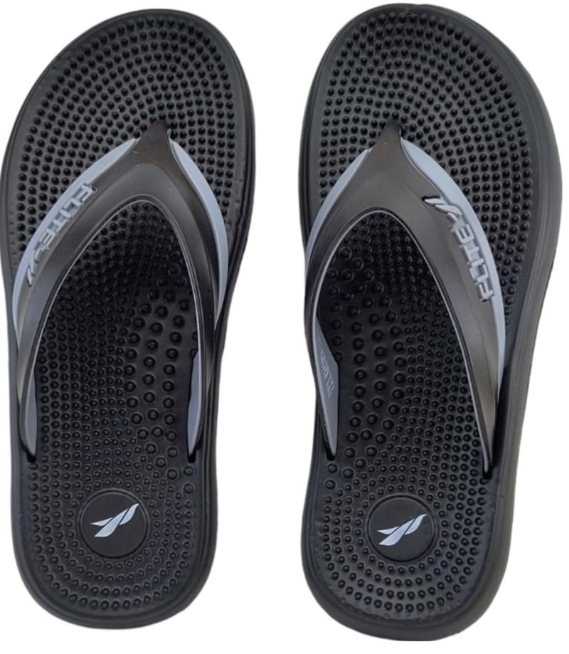 FLITE Men's Slides/Slipper/Sandals/Shoes/Daily Use Slipper (Black, 10) - Image 5