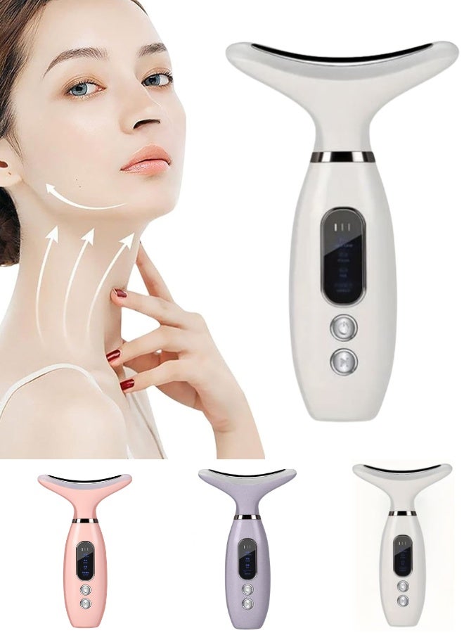 جهاز تدليك الوجه بتقنية LED مع 4 أوضاع، أداة كهربائية لشد البشرة، جهاز تجميل مضاد للشيخوخة للرجال والنساء، جهاز تدليك وجه محمول للاستخدام المنزلي والسفر - متعدد الألوان - Image 1