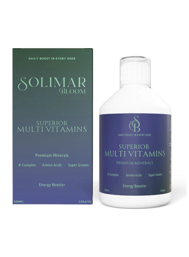 Solimar Bloom فيتامينات متعددة سوبرير من سوليمار بلوم 500 مل – دعم الطاقة اليومية، المناعة والرفاهية - Image 2