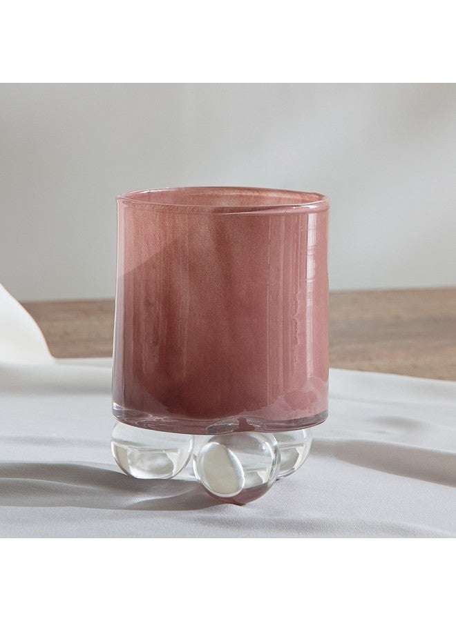 Home Box Auden Glass Candleholder with Glass Round Stand 10.5 x 13.9 x 10.5 cm  - Image 2
