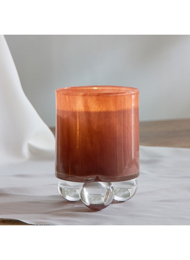 Home Box Auden Glass Candleholder with Glass Round Stand 10.5 x 13.9 x 10.5 cm  - Image 1