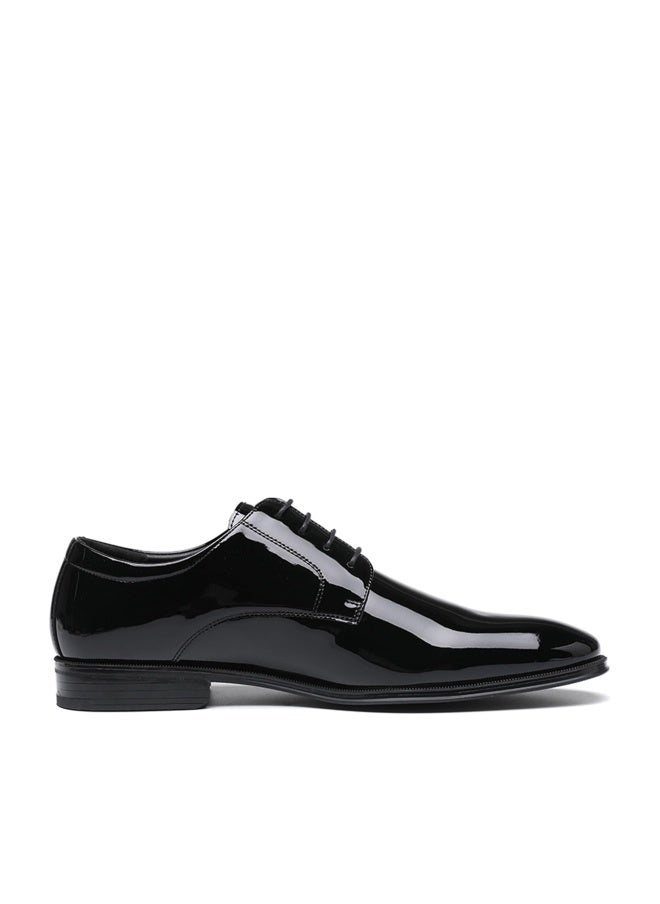 DECARSDZ Mens Classic Formal Oxford Lace-up Patent Leather Shoe for Men Wedding Suit Tuxedo Dress Shoes - Image 1