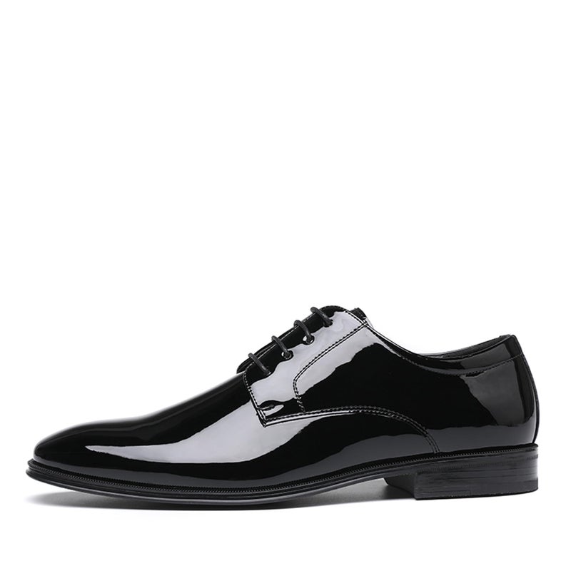 DECARSDZ Mens Classic Formal Oxford Lace-up Patent Leather Shoe for Men Wedding Suit Tuxedo Dress Shoes - Image 4