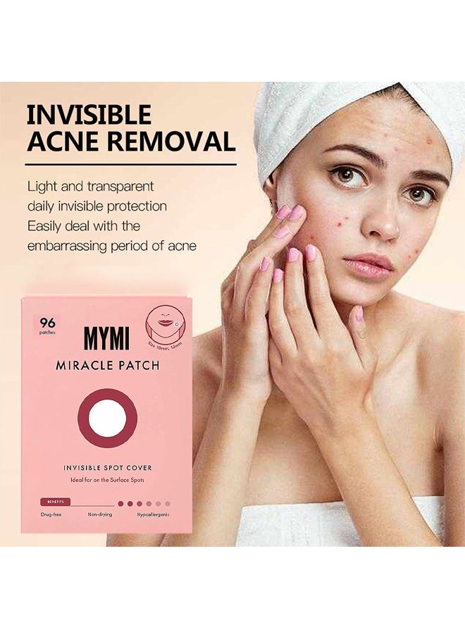 MYMI Miracle Patch, Invisible Spot Cover, Ideal for On The Surface Spots,Salicylic Acid Hydrocolloid Acne Patch  - Image 1