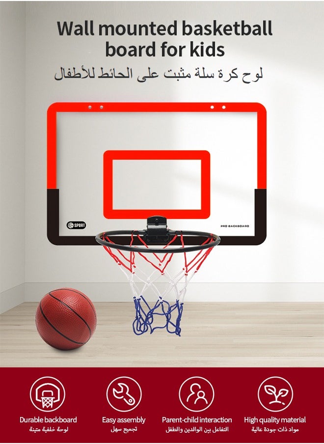 Golivn Indoor Mini Basketball Set for Kids Over The Door Basketball Hoop Office Basketball Hoop for Teens and Adults Mini Hoops Door Room Office Basketball Goal Indoor with 1 Balls.  - Image 3