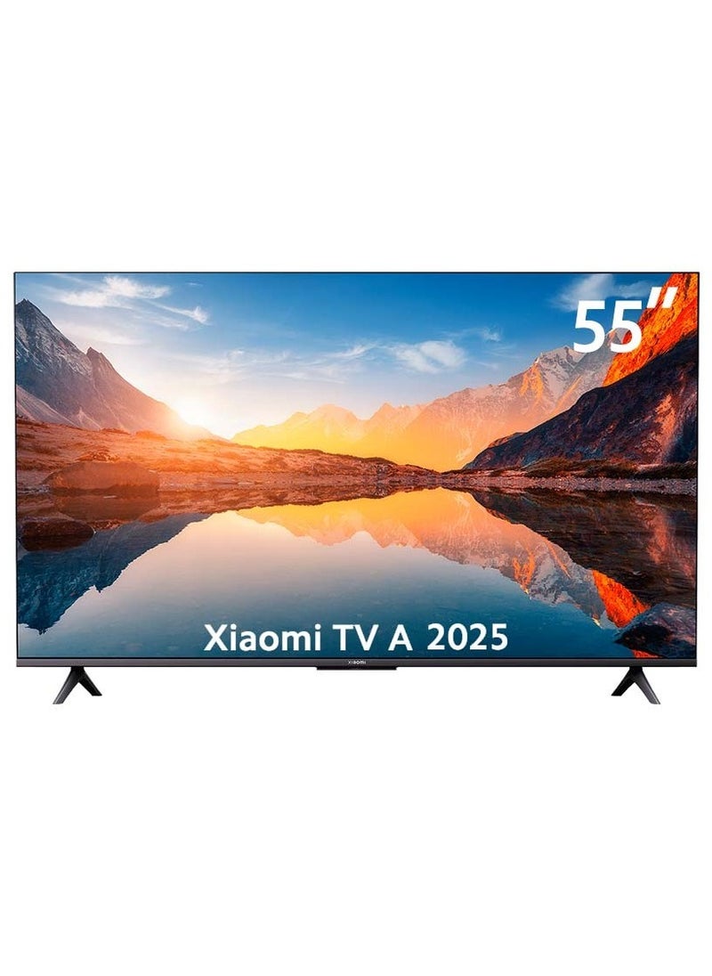 Xiaomi Xiaomi TV A 55″ Inch 2025, Google TV, 4K UHD Display, Dolby Audio, DTS-X, And DTS Virtual X, Premium Metal Finish, 360° Bluetooth Remote Control  - Image 1