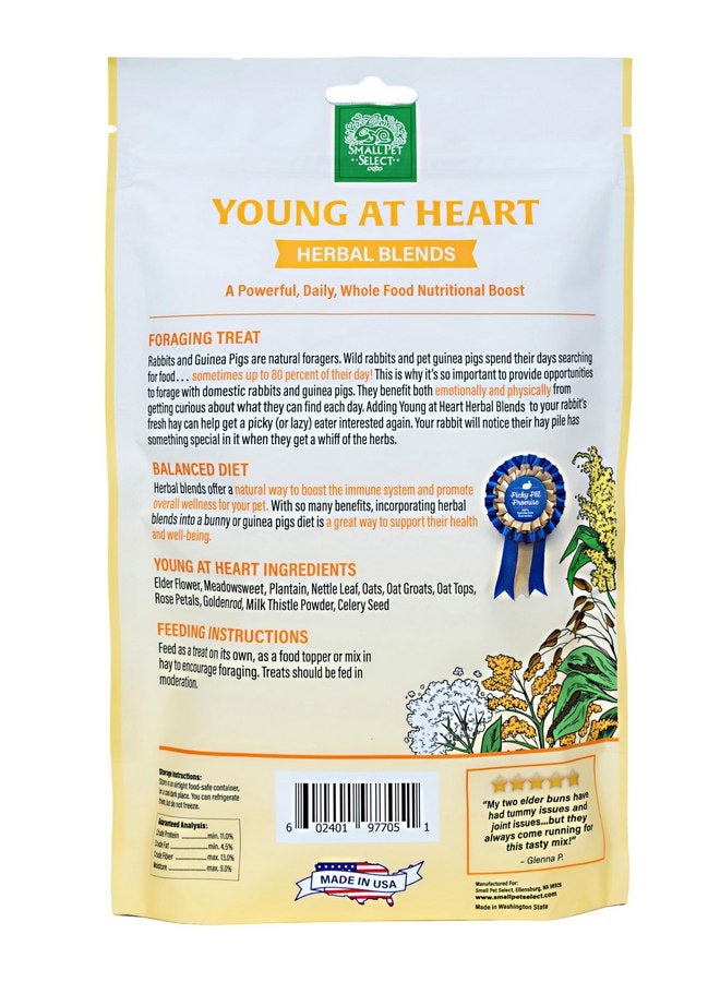 سمول بيت سليكت Small Pet Select - Young at Heart Herbal Blend، علاج عشبي طبيعي للأرانب وخنازير غينيا، 4.4 أونصة - Image 3