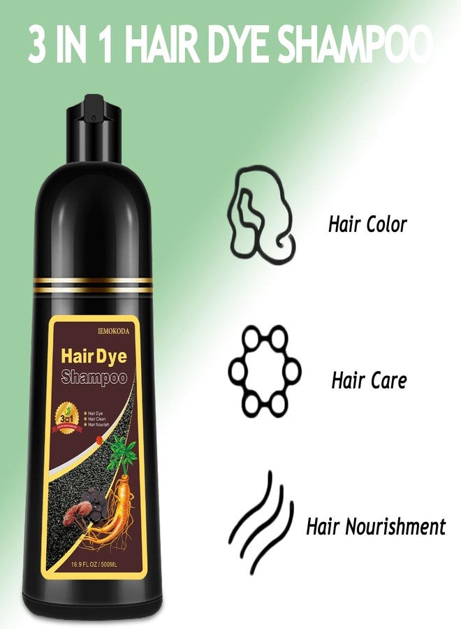 Agthyuve Hair Dye Shampoo 3 in 1, Black Hair Dye 16.9 FL Oz, Hair Shampoo, Semi-Permanent Hair Color Shampoo, Lasts 30 Days (Black) - Image 3