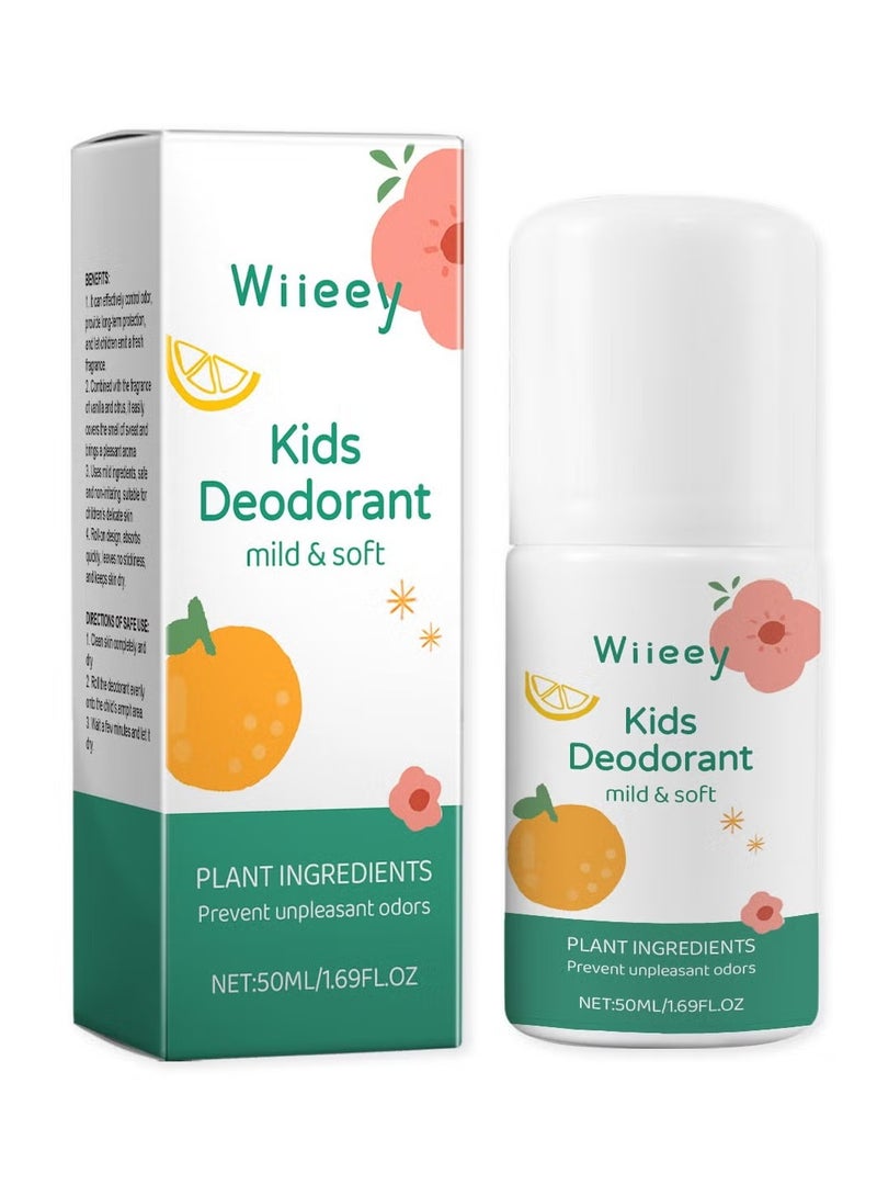 wiieey Deodorant for Kids & Teens, Aluminum Free, Alcohol-Free, Paraben Free, 24 Hr Odor Protection, Clean Fresh Scent, Kids & Tweens, Hypoallergenic Deodorant 50ml (white) - Image 2