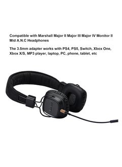 Generic كابل رئيسي 3 مع ميكروفون بديل لسماعات الرأس Marshall Major 2 Major 3 Major 4 Monitor II Mid ANC (قابس 3.5 مم، 4 أقدام ممتدة إلى 8.2 أقدام)  - Image 5