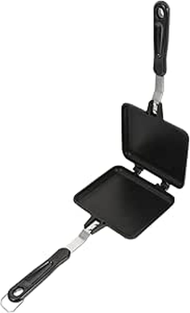 Detachable Non Stick Aluminum Frying Sandwich Baking Pan For Induction Cooktops Black - Image 1