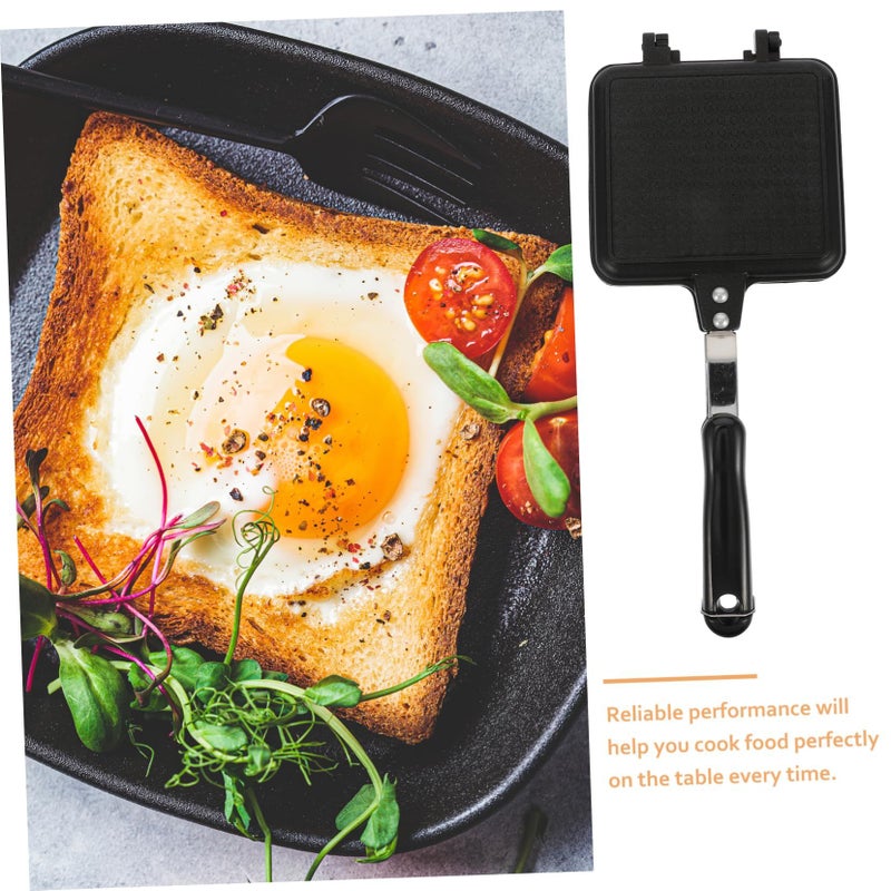 Detachable Non Stick Aluminum Frying Sandwich Baking Pan For Induction Cooktops Black - Image 4