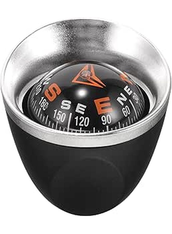 Black Car Compass Ball Dash Mount for Off Road Vehicles Boats Trucks Navigation Direction Guide - Image 1