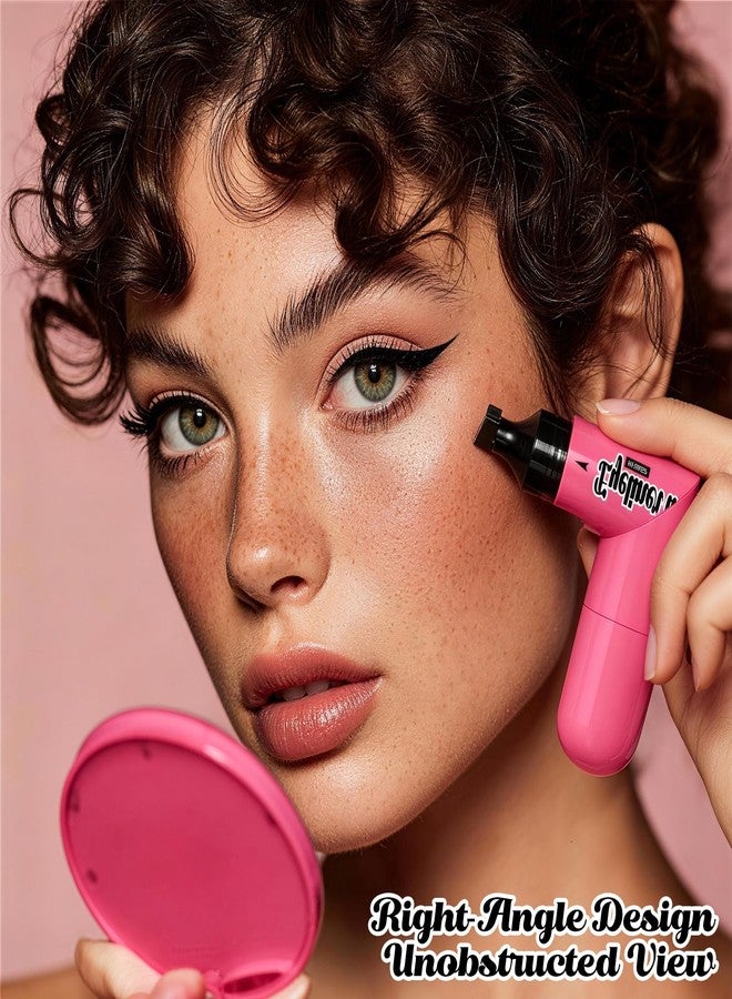 Aseawave Dual Ended Black Eyeliner Stamp, 2 in 1 Winged Cat Eye Stamp & Felt-tip Eyeliner Pen, 90° Ergonomic, Waterproof, Smudge-Proof Liquid Eye Liner Pen, 2ml High Capacity, Long Lasting Finish - Image 2