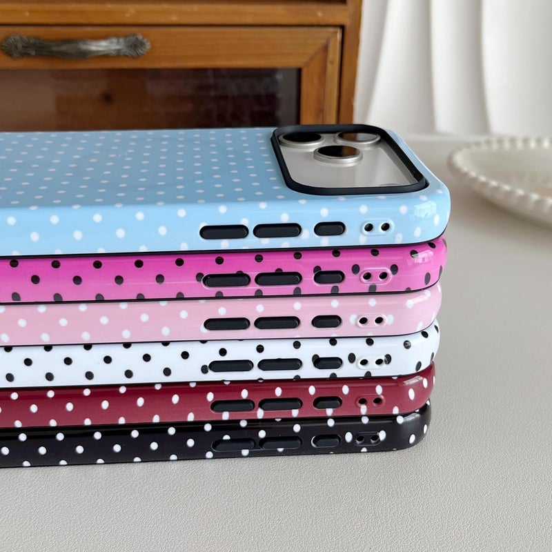 Diverse operation compatible Magnetic for iPhone 16e/iPhone 17e Case,Polka Dot Design,Yellow | Compatible with Magsafe,Girly Aesthetic Chic Style,Dual Layer Hybrid Shockproof Protection General compatible practical design - Image 5