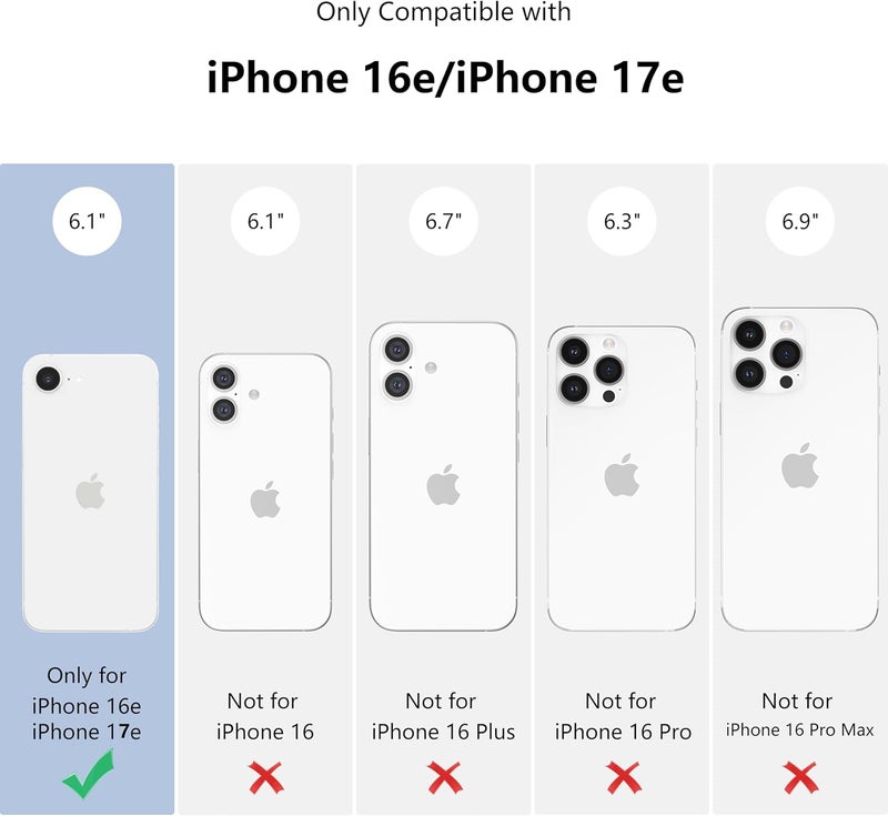 Diverse operation compatible Magnetic for iPhone 16e/iPhone 17e Case,Polka Dot Design,Yellow | Compatible with Magsafe,Girly Aesthetic Chic Style,Dual Layer Hybrid Shockproof Protection General compatible practical design - Image 2