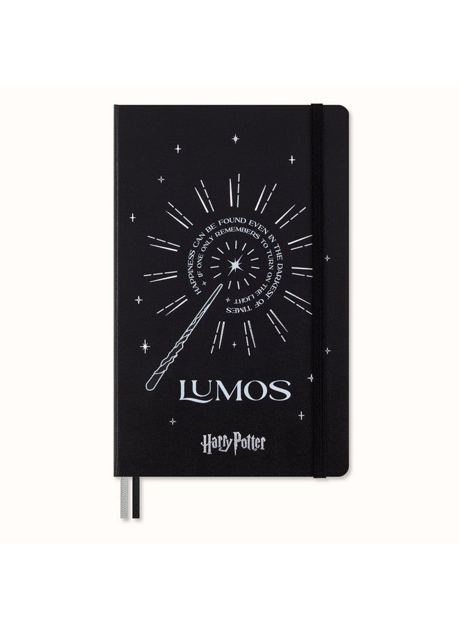 MOLESKINE Moleskine Wizarding World Harry Potter Limited Edition Spells Collection, Lumos Notebook with glow in the dark special-effect, Hard Cover, Ruled, Large (5" x 8.25"), Black, 176 pages  - Image 1