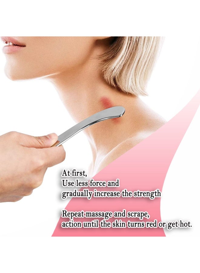 رحام أداة كشط العضلات Gua Sha المصنوعة من الفولاذ المقاوم للصدأ، النسيج الندبي، العلاج الطبيعي، تدليك Guasha، اللفافة، تدليك الأنسجة الرخوة - Image 4