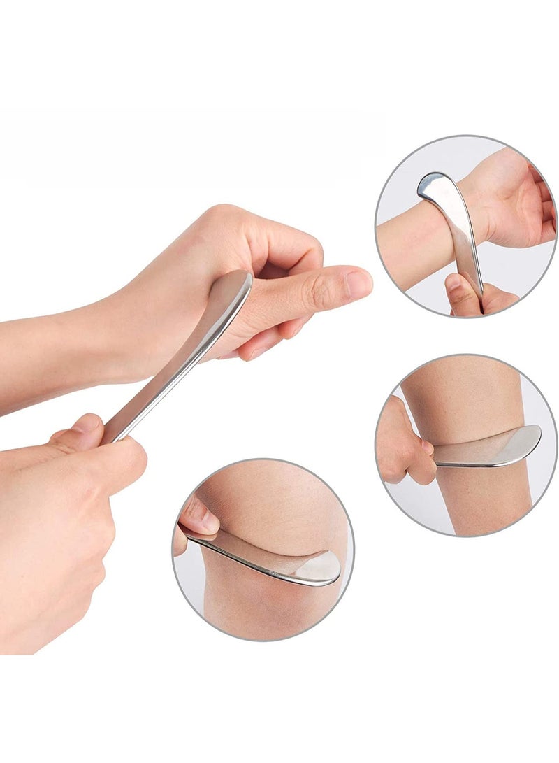 رحام أداة كشط العضلات Gua Sha المصنوعة من الفولاذ المقاوم للصدأ، النسيج الندبي، العلاج الطبيعي، تدليك Guasha، اللفافة، تدليك الأنسجة الرخوة - Image 2