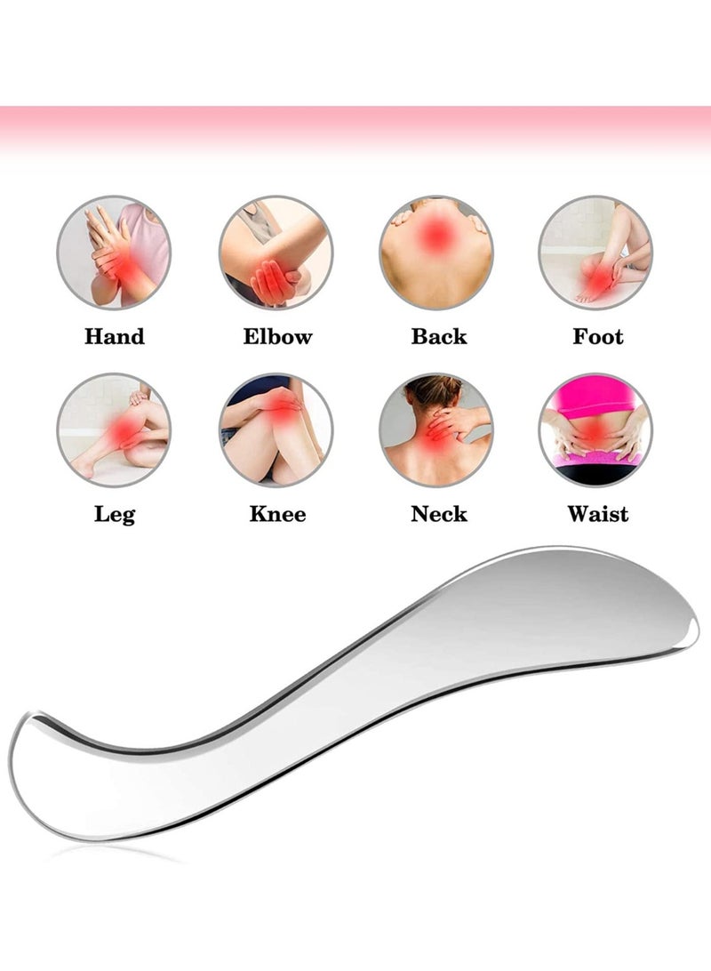 رحام أداة كشط العضلات Gua Sha المصنوعة من الفولاذ المقاوم للصدأ، النسيج الندبي، العلاج الطبيعي، تدليك Guasha، اللفافة، تدليك الأنسجة الرخوة - Image 3