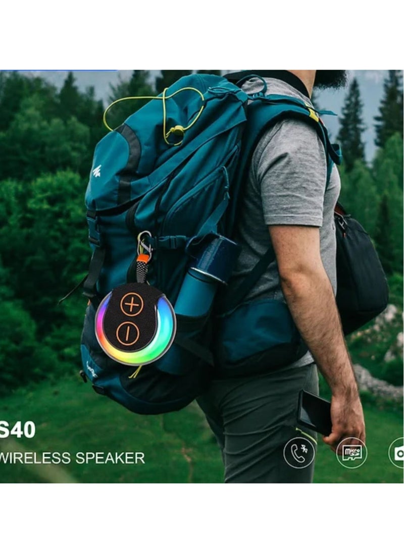 Haino Teko S-40 Portable Wireless Bluetooth Speaker with HiFi Sound Quality, Button Control, RGB Lighting – Stylish Green Design, 10-Hour Battery Life, Perfect for Indoor & Outdoor Use, Deep Bass, Clear Audio – Enjoy immersive sound, vibrant RGB lighting, and a long-lasting battery for all your music needs. Ideal for parties, outdoor adventures, and everyday listening with excellent bass and clarity. - Image 3