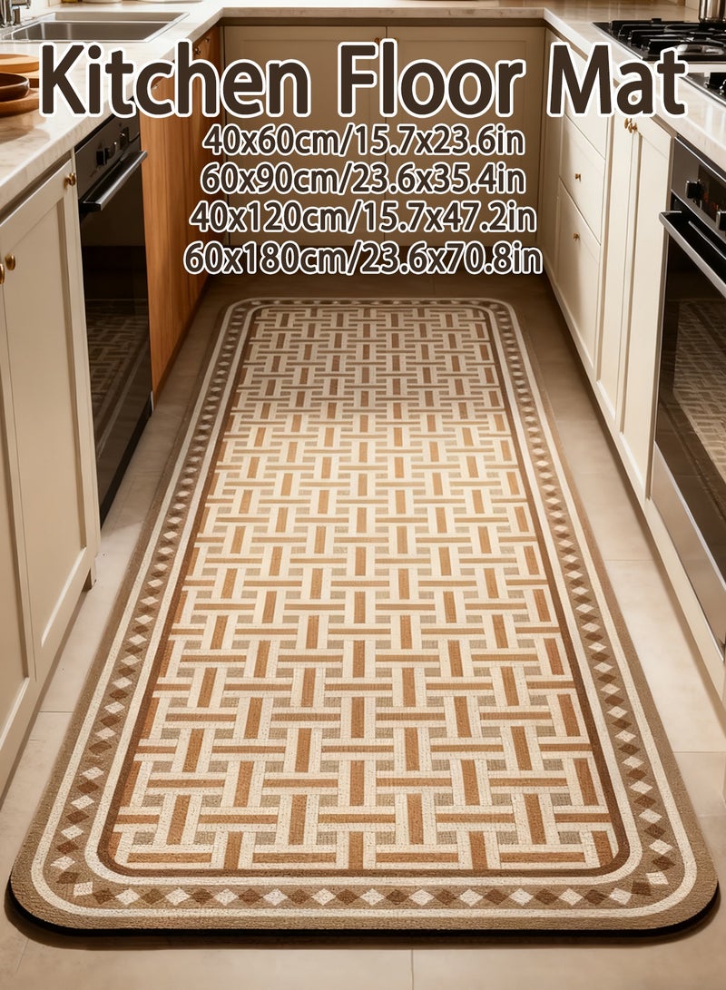 Allieuka Kitchen Mat, Non-Slip Waterproof Kitchen Mat for Home, Anti-Fatigue & Absorbent Floor Rug for Kitchen, Sink, Bathroom, Laundry, Easy to Clean, Odor-Free Durable Material for Families & Seniors - Image 1