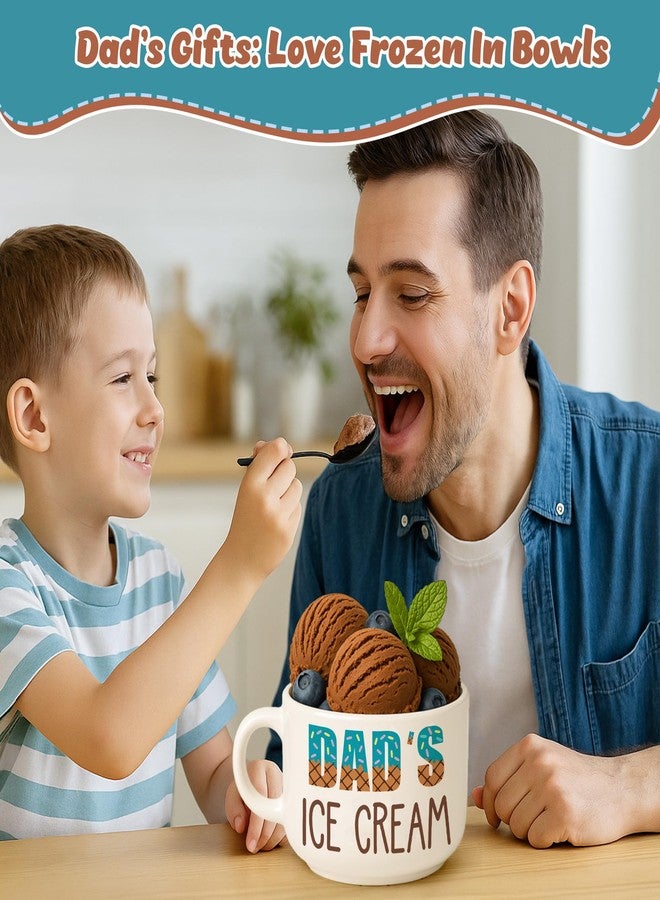 BackURyear Funny Fathers Day Dad Gifts from Daughter Son, Novelty Birthday Dads Gift for Daddy Dada Father StepDads, Cool First Time New Dad gifts from Wife, Dad's Ice Cream Bowl Presents Set - Image 5